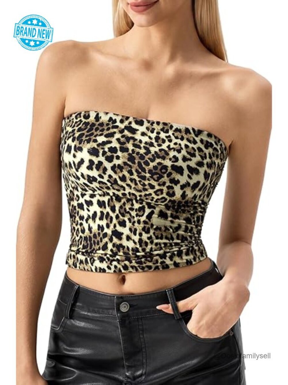 Strapless Bandeau Tube Top Double Lined Non-Slip Slim Fit Going Out Tank Top